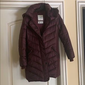 Abercrombie Burgundy coat